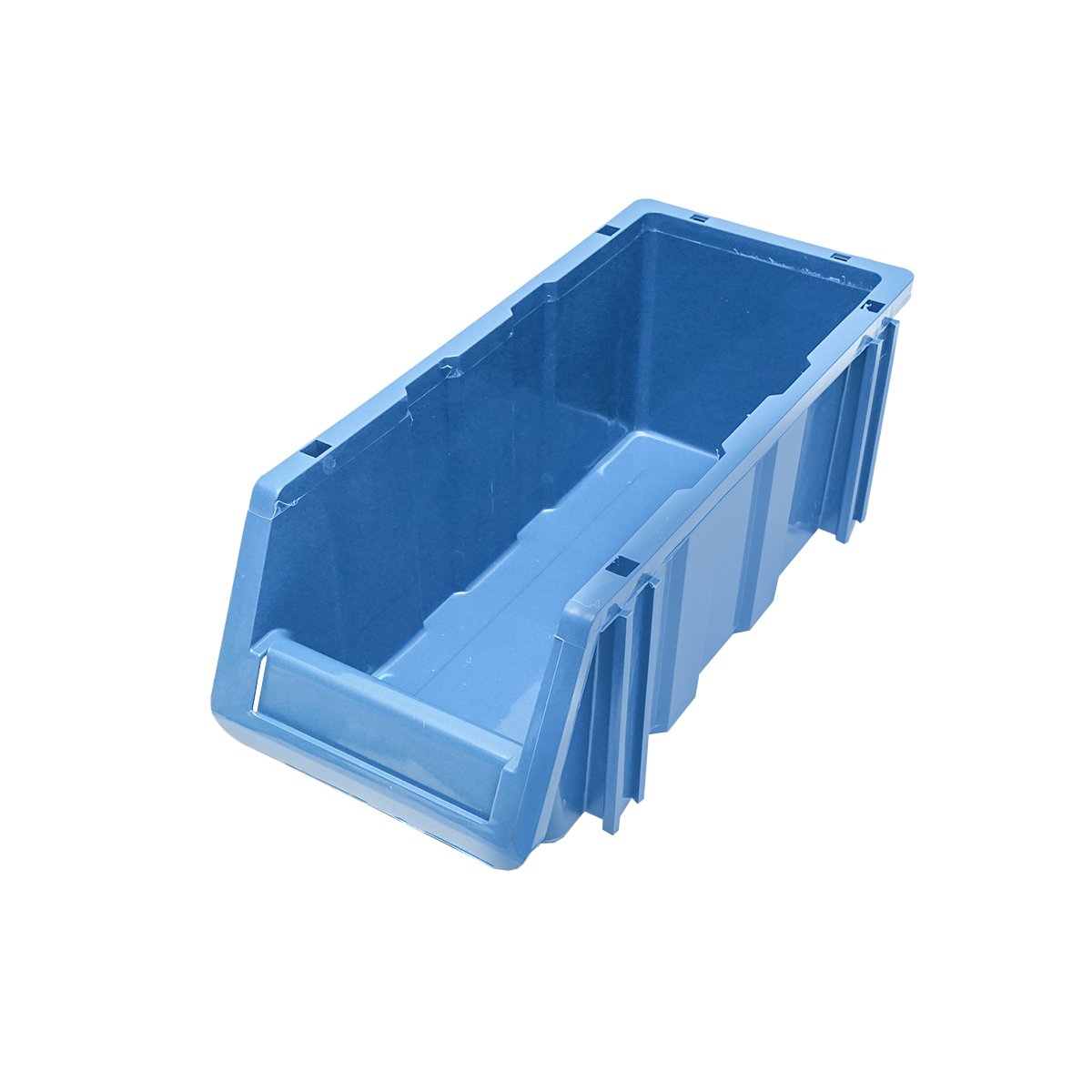 Stand cu 26 cutii pentru depozitare / organizare, cutie din plastic albastra,1020x510x1350mm